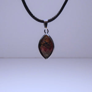 Natural Rhodonite Crystal Pendant