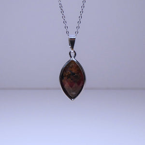 Natural Rhodonite Crystal Pendant