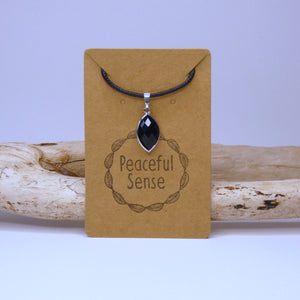 Natural Obsidian Crystal Pendant