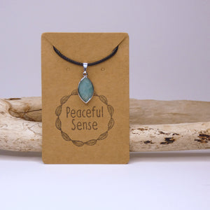 Natural Amazonite Crystal Pendant