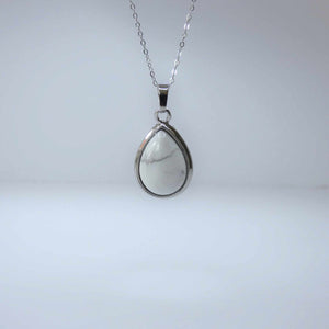 Natural Howlite Inset Crystal Pendant
