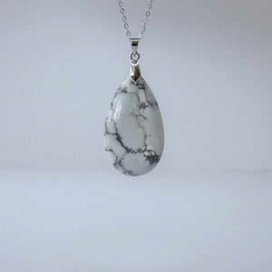 Natural Howlite Crystal Pendant