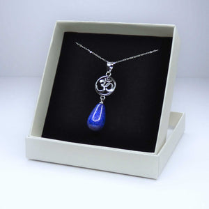 Natural Lapis Lazuli Crystal Pendant Necklace