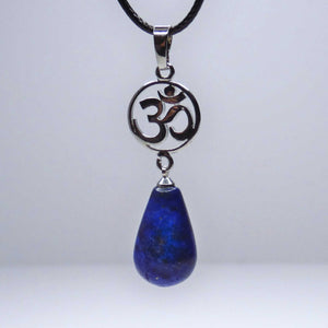 Natural Lapis Lazuli Crystal Pendant Necklace