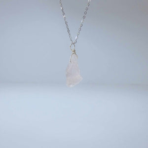 Natural Rose Quartz Crystal Pendant