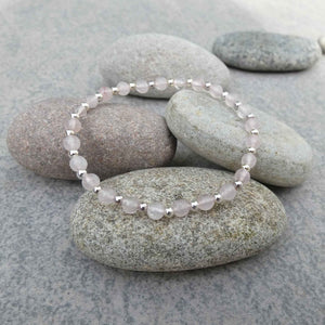 Natural Rose Quartz Crystal Bracelet