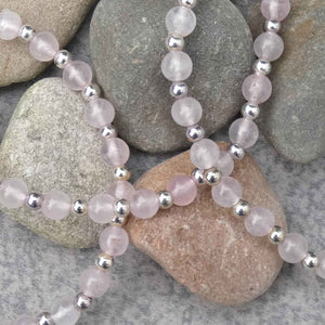 Natural Rose Quartz Crystal Bracelet