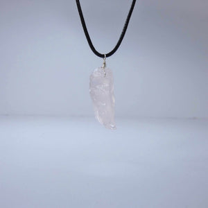 Natural Rose Quartz Crystal Pendant