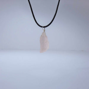 Natural Rose Quartz Crystal Pendant