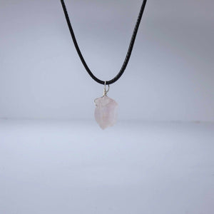 Natural Rose Quartz Crystal Pendant