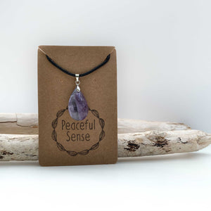 Natural Amethyst Crystal Necklace