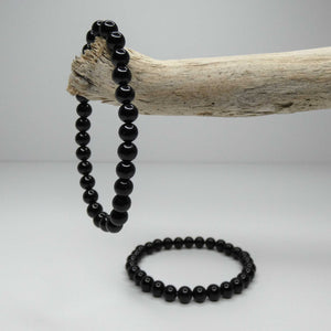 Natural Black Tourmaline Crystal Bracelet