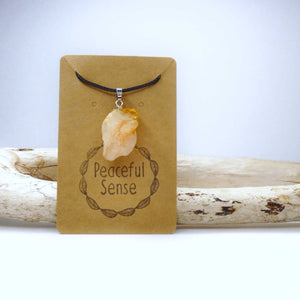 Natural Citrine Pendant Necklace