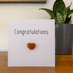 Red Agate Congratulations Crystal Card - Pack of 3