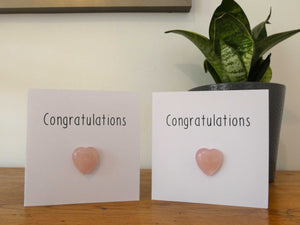 Rose Quartz Congratulations Crystal Card - Pack of 3