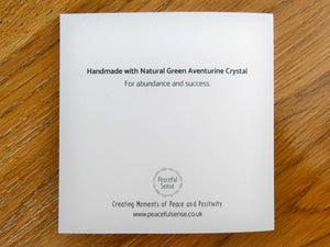 Green Aventurine Congratulations Crystal Card - Pack of 3