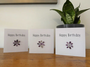 Amethyst Happy Birthday Crystal Card