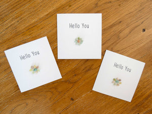 Flower Agate Hello You Crystal Card