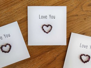 Garnet Love You Crystal Card