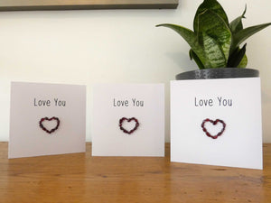 Garnet Love You Crystal Card