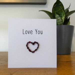 Garnet Love You Crystal Card