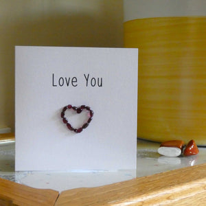 Garnet Love You Crystal Card