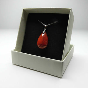 Natural Red Jasper Crystal Necklace
