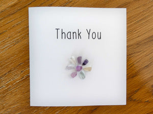 Fluorite Thank You Crystal Card